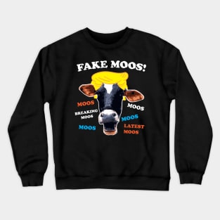 Fake Moos News Cow Costume Crewneck Sweatshirt